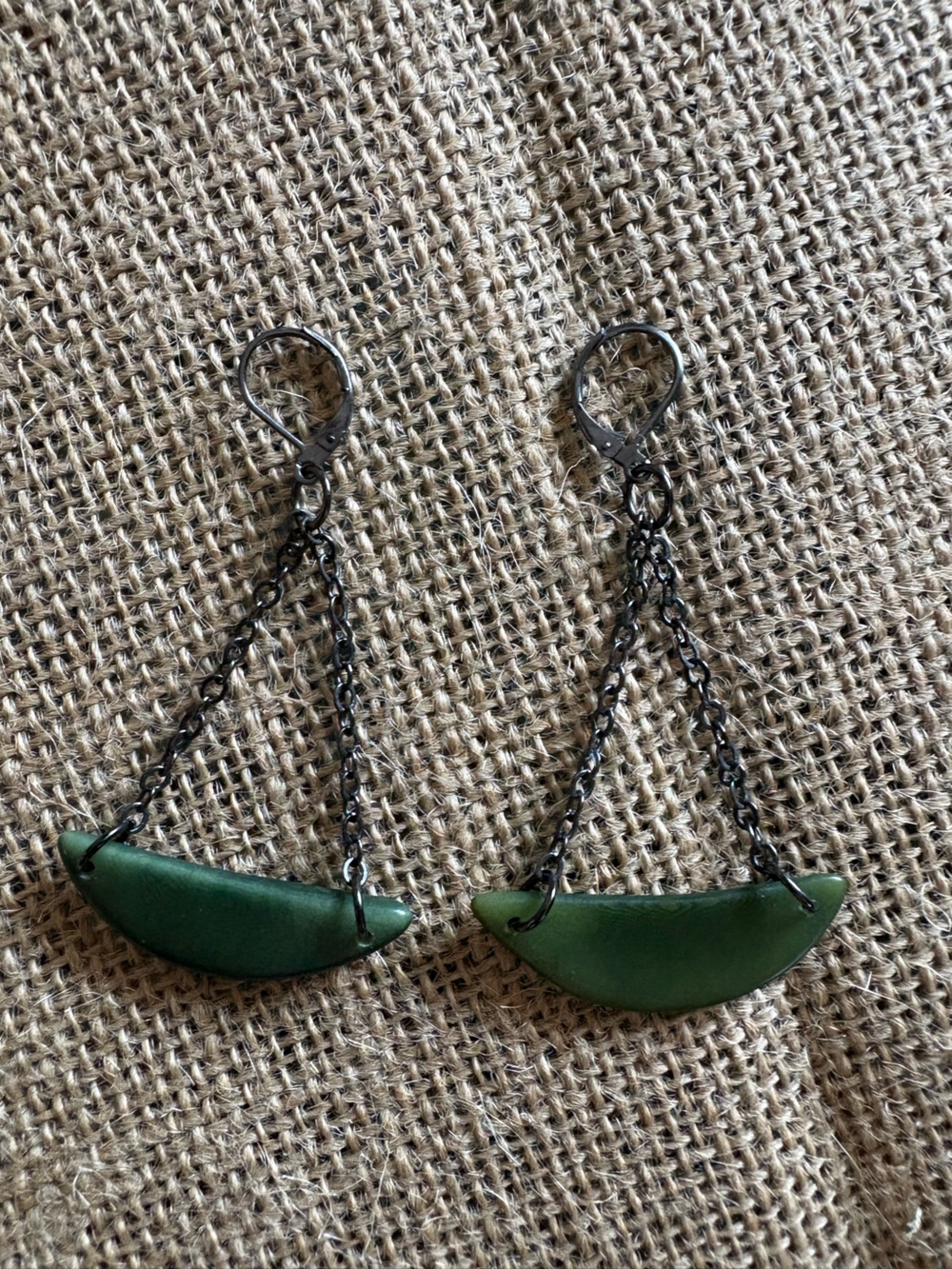 Tagua Nut Green Lightweight Dangle Earrings - Women Jewelry
